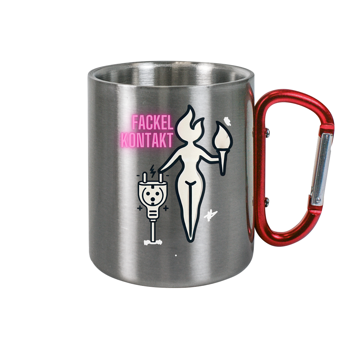 Fackelkontakt - Edelstahl Tasse