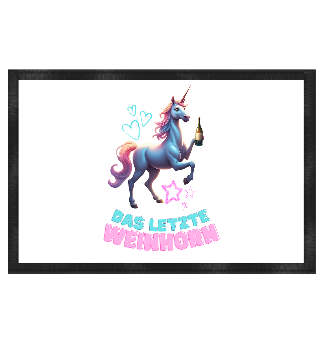 Das letzte Weinhorn - Fußmatte 60x40cm