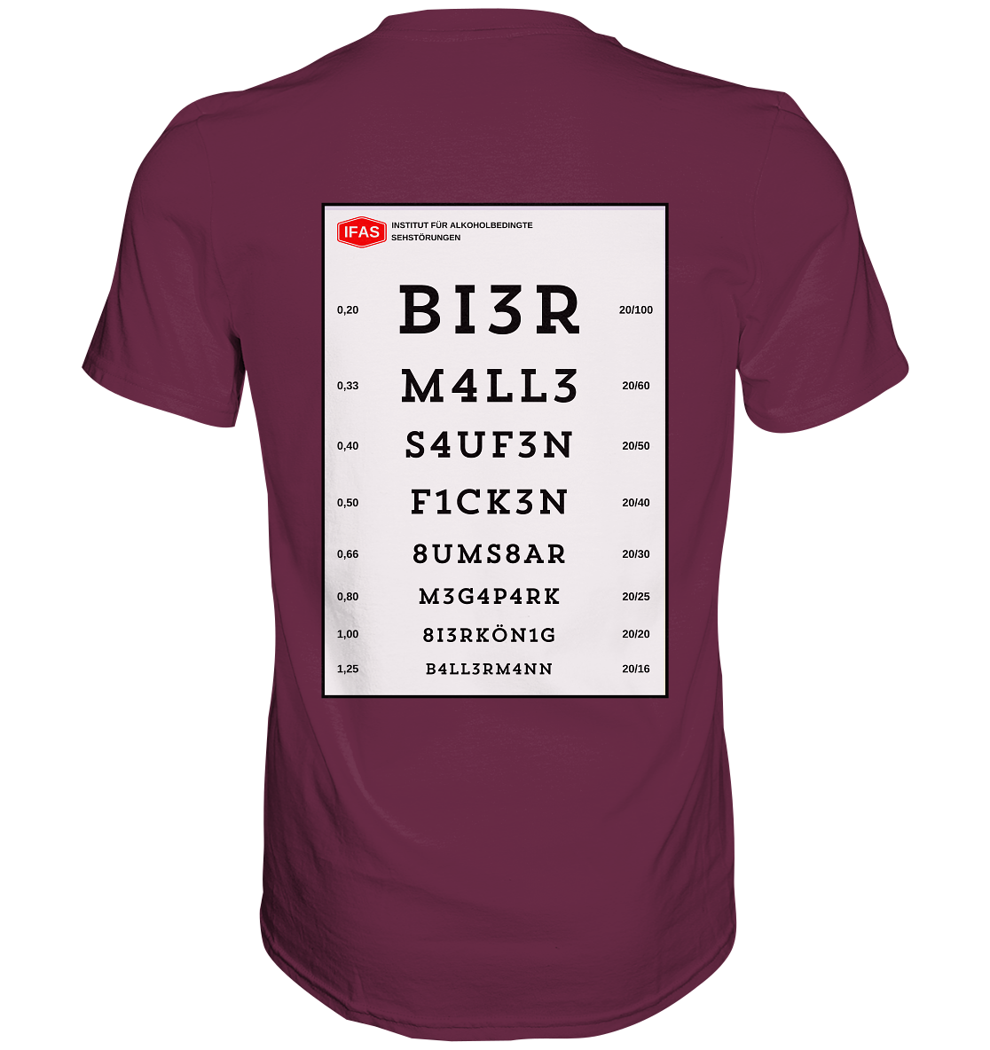 Sehtafel Malle - Premium Shirt