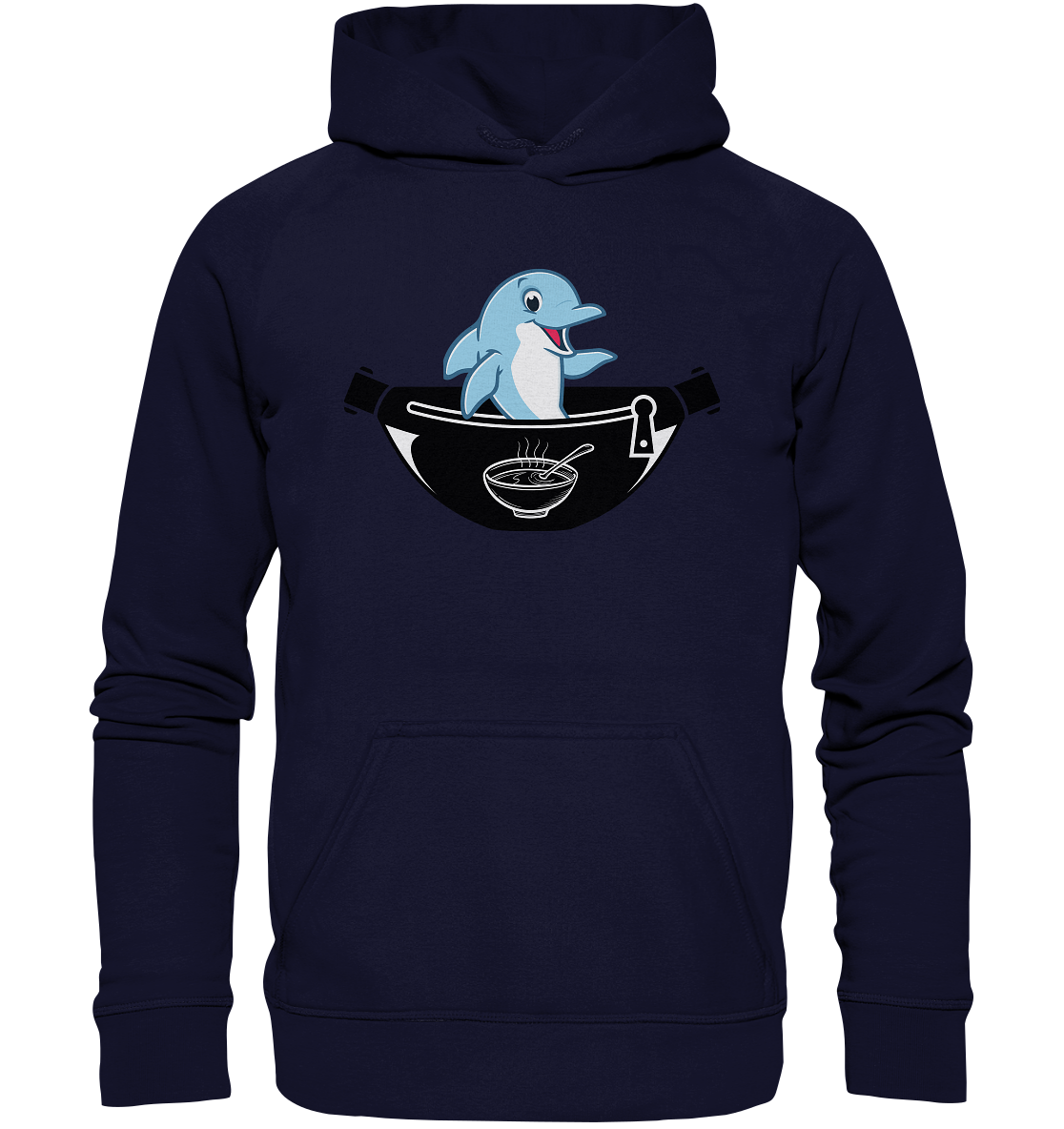 Delfin, Bauchtasche & Suppe - Basic Unisex Hoodie