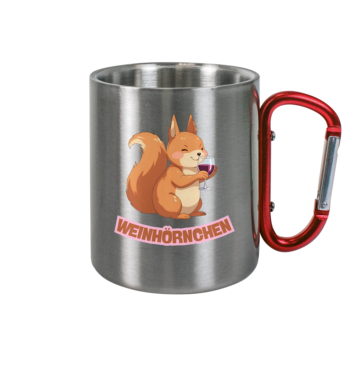 Weinhörnchen - Edelstahl Tasse