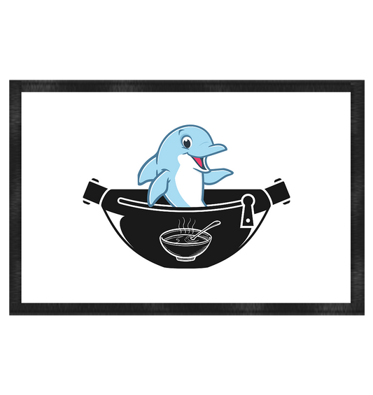 Delfin, Bauchtasche & Suppe - Fußmatte 60x40cm