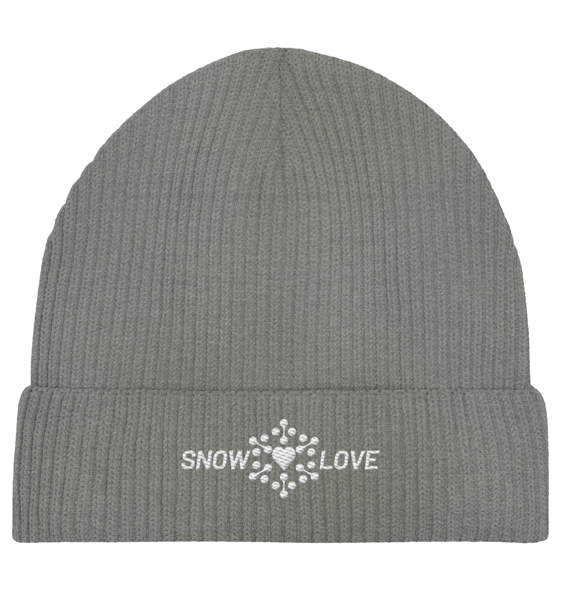 Snowlove - bestickt - Organic Fisherman Beanie