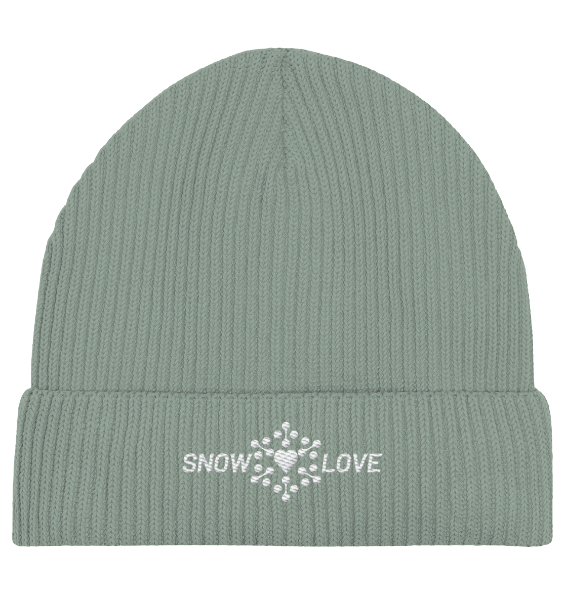 Snowlove - bestickt - Organic Fisherman Beanie
