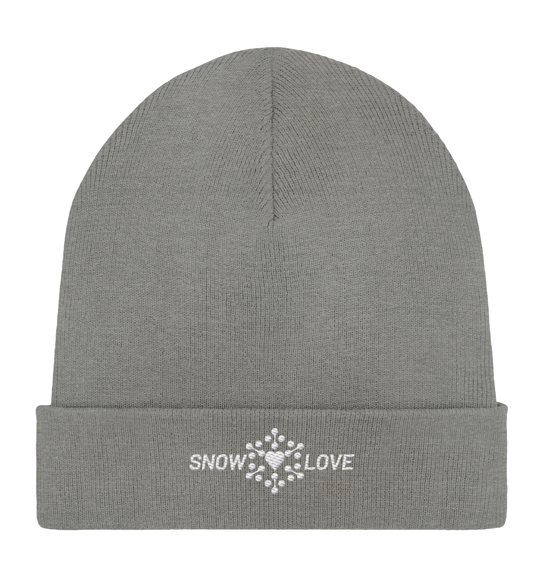 Snowlove - bestickt - Organic Rib Beanie
