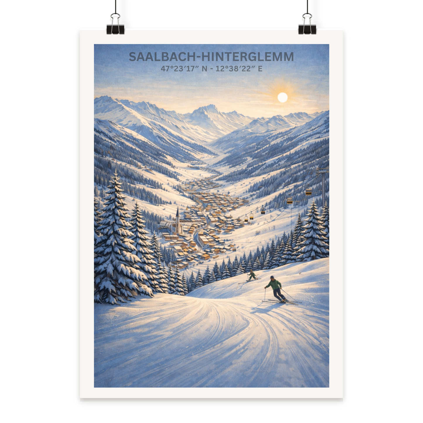 Saalbach-Hinterglemm - Poster Din A2 (hoch)