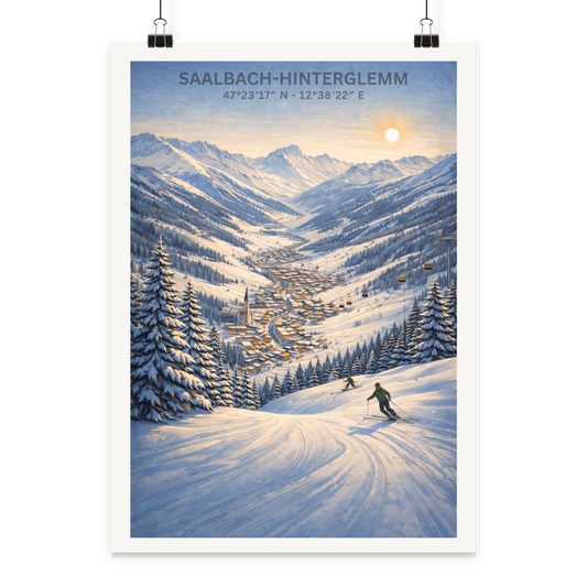 Saalbach-Hinterglemm - Poster Din A2 (hoch)