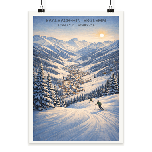 Saalbach-Hinterglemm - Poster Din A4 (hoch)