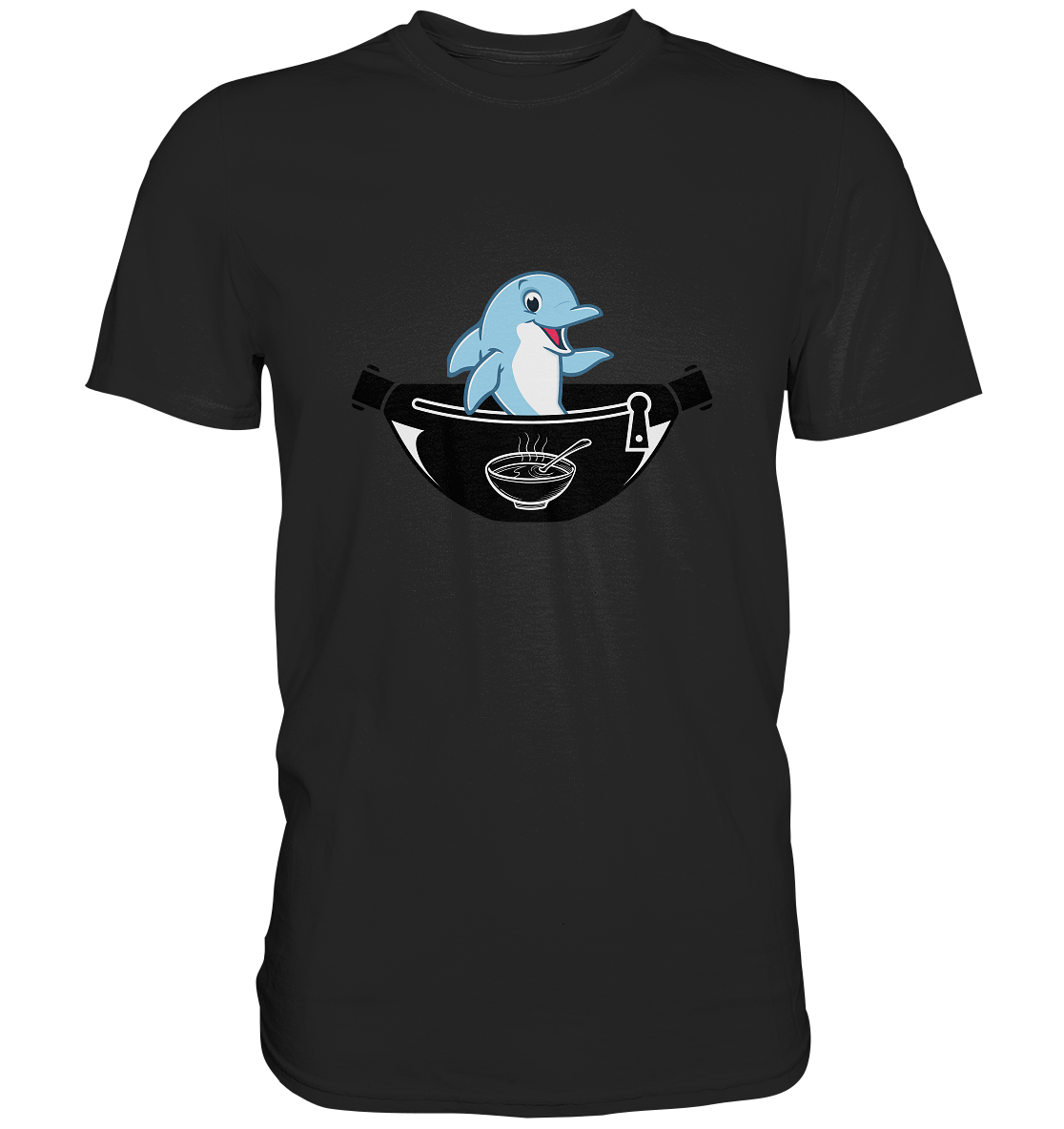 Delfin, Bauchtasche & Suppe - Premium Shirt